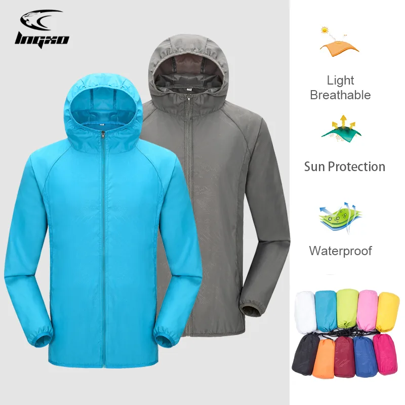 Fishing Rain Suit - Camping Rain ชายเสื้อกันน้ำสำหรับผู้หญิง Sun ป้องกันเสื้อผ้าตกปลาล่าสัตว์เสื้อผ้า Quick