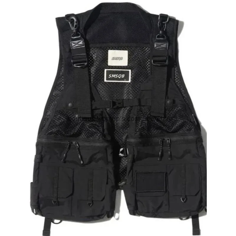 Fishing Vest - เสื้อกั๊กกันน้ำน้ำหนักเบา เสื้อกั๊กตกปลา เสื้อกั๊กอเนกประสงค์สำหรับกิจกรรมกลางแจ้ง เสื้อกั๊กยุทธวิธีแบบยูนิเซ็กซ์ เสื้อกั๊กทำงานสไตล์ไฮสตรีทแบบไม่มีแขน