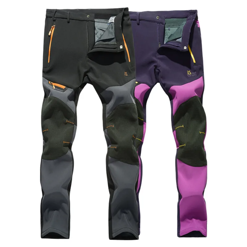Fishing Pants Waterproof - กางเกงตกปลาฤดูใบไม้ร่วงฤดูหนาวสำหรับผู้ชายและผู้หญิง กันลม ผ้าฟลีซเนื้อนุ่ม กางเกงชาร์จไฟ กันน้ำ สำหรับล่าสัตว์และเดินป่า