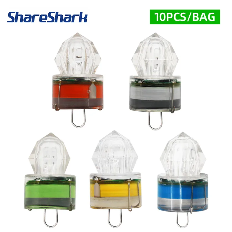 Fishing Bag Waterproof - ไฟตกปลาใต้น้ำ ShareShark 10 ชิ้น/ถุง ไฟ LED