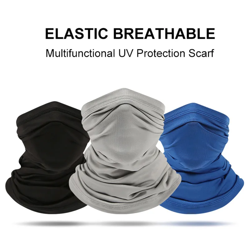Fishing Mask Sun Protection - ผ้าคลุมหน้าป้องกันแสงแดดแบบไอซ์ซิลค์ สำหรับเล่นกีฬา ขี่มอเตอร์ไซค์ ปิดคอ ป้องกันลม สำหรับปั่นจักรยาน