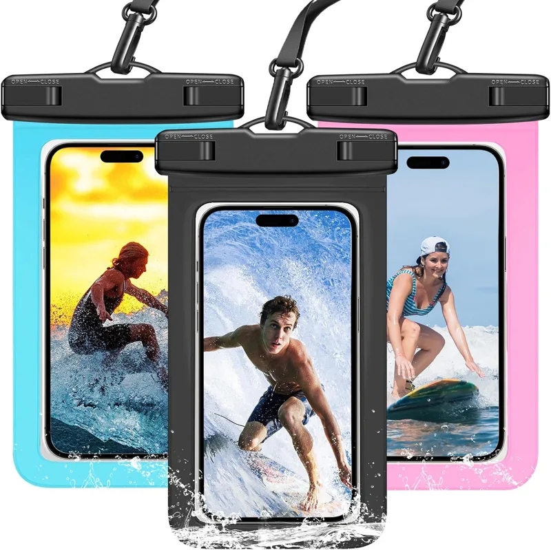 Fishing Bag Waterproof - 3 แพ็ค หลากสี IPX8 กระเป๋าใส่โทรศัพท์กันน้ำ HD