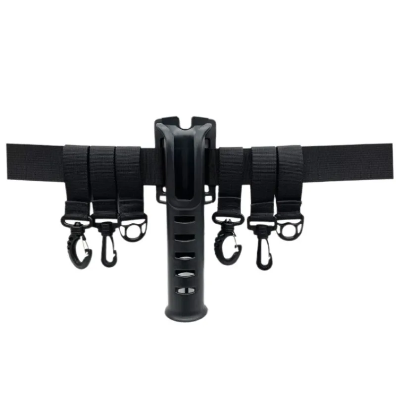 Fishing Belt - เข็มขัดคาดเอวสำหรับตกปลาแบบปรับได้ 1 ชิ้น พร้อมที่ใส่คันเบ็ด น้ำหนักเบา พกพาสะดวก