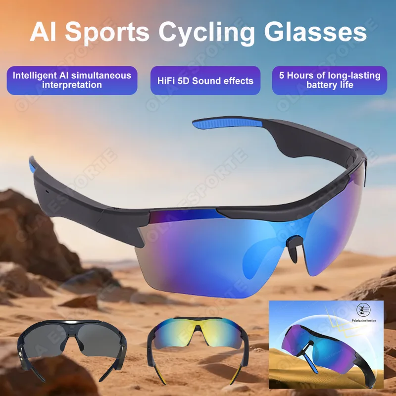 Fishing Sunglasses Polarized - แว่นตา AI รุ่นใหม่สำหรับผู้ชาย แว่นกันแดดโพลาไรซ์สำหรับปั่นจักรยาน กีฬา ป้องกันแสงแดด