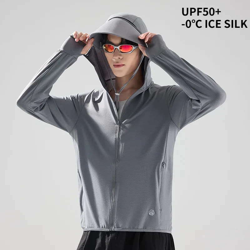 Fishing Shirt Uv Protection - เสื้อแจ็คเก็ตตกปลาสำหรับผู้ชาย UPF50+ ป้องกันรังสียูวี ระบายอากาศได้ดี เหมาะสำหรับกีฬากลางแจ้ง วิ่ง
