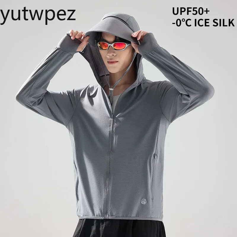 Fishing Shirt Uv Protection - เสื้อกีฬากลางแจ้ง ป้องกันแสงแดด เนื้อผ้าไอซ์ซิลค์ เย็นสบาย น้ำหนักเบา UPF50+