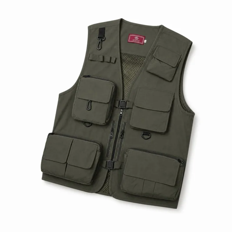 Fishing Vest - เสื้อกั๊กตกปลาแบบกันน้ำ แห้งเร็ว น้ำหนักเบา ระบายอากาศได้ดี มีช่องใส่ของ เหมาะสำหรับถ่ายภาพและทำงาน