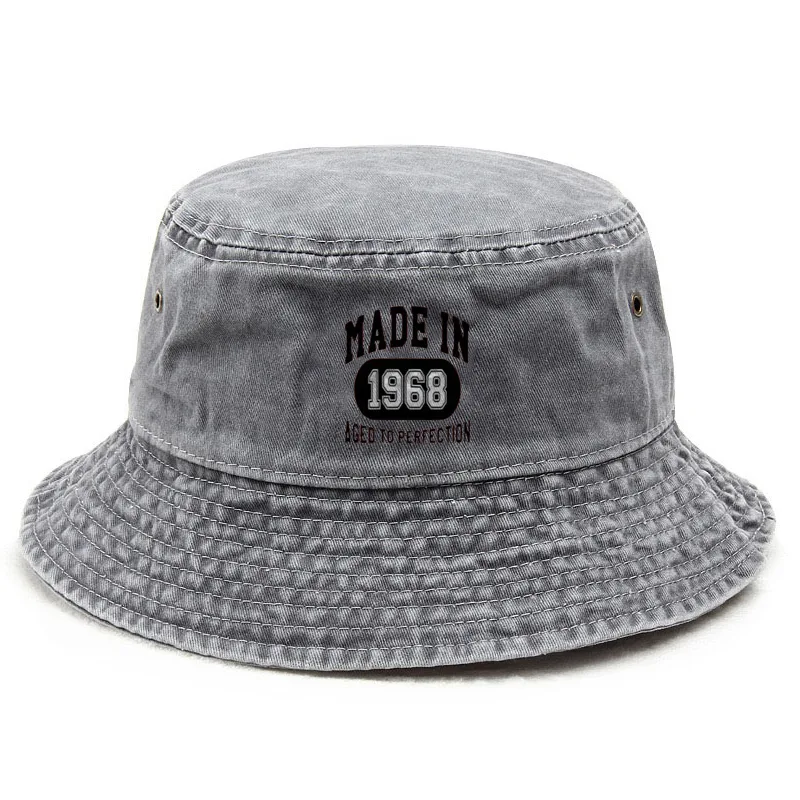 Fishing Hat - หมวกบักเก็ตผ้าฝ้ายแบบวินเทจ หมวกตกปลา ป้องกันแสงแดด สไตล์เรโทร สำหรับกิจกรรมกลางแจ้ง ของสะสม