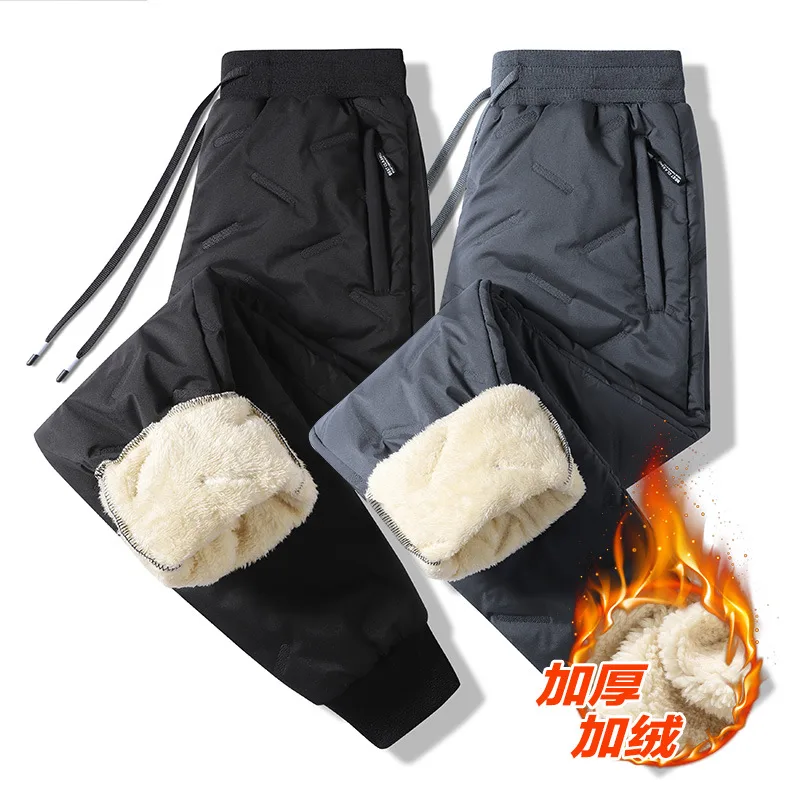 Fishing Pants Waterproof - กางเกงตกปลาฤดูหนาวไซส์ M-8XL สำหรับผู้ชาย กางเกงกีฬากลางแจ้ง กันน้ำ กันลม