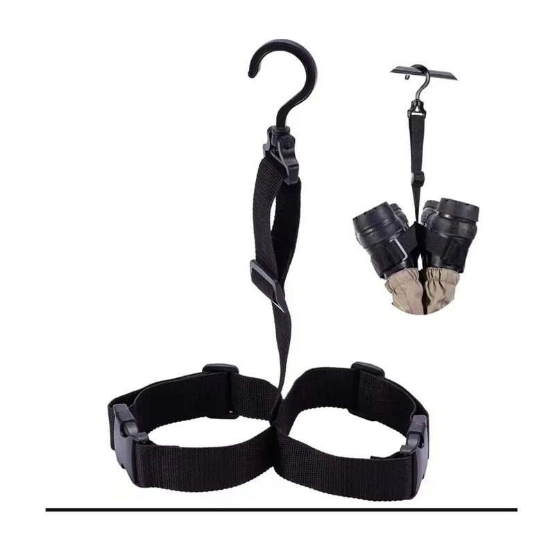 Fishing Waders - ที่แขวนรองเท้าตกปลาแบบปรับได้ พร้อมตะขอแขวนรองเท้าบูท สำหรับรองเท้าเวดเดอร์ อุปกรณ์กลางแจ้ง ที่แขวนเก็บของแบบหนีบ แข็งแรงทนทาน