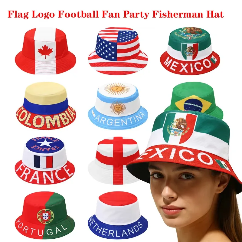 Fishing Hat - หมวกบักเก็ตธงชาติ 26 ประเทศ สำหรับผู้ชาย ผู้หญิง เด็ก