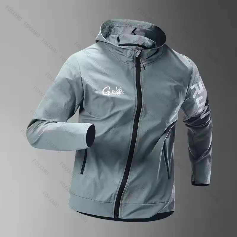 Fishing Jacket Waterproof - Gamakatsuตกปลาผู้ชายเสื้อWindproofเสื้อกีฬาสําหรับฤดูใบไม้ผลิฤดูใบไม้ร่วงกันน้ําQuick-Dryกันฝนขี่จักรยานWindbreaker Coats
