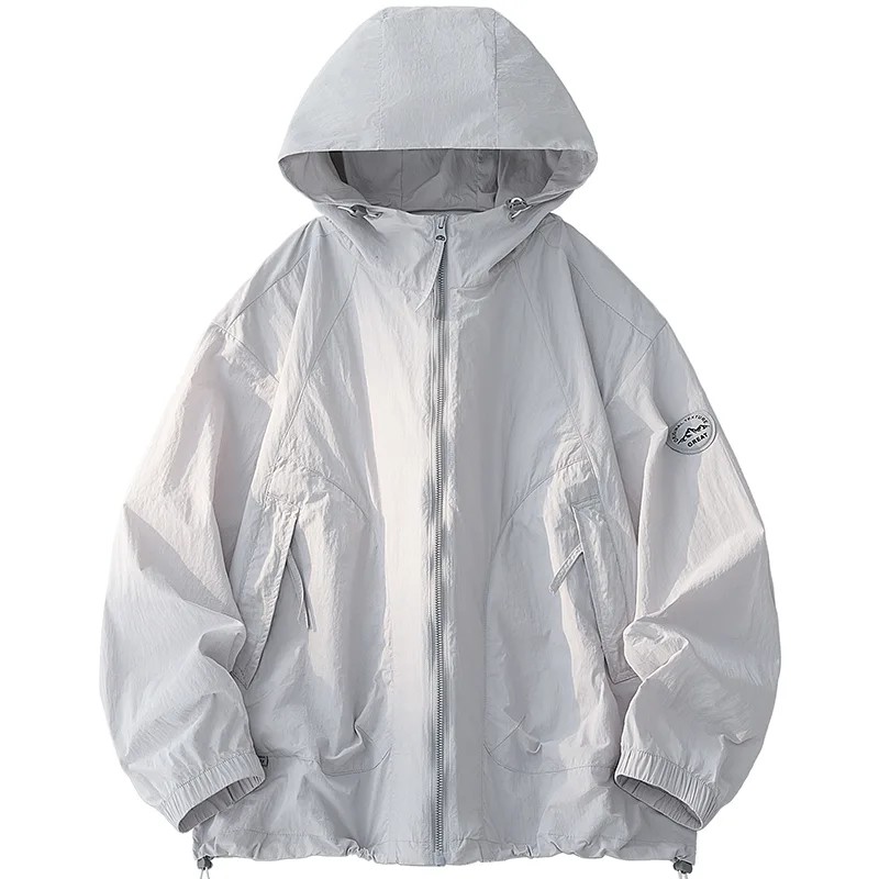 Fishing Jacket Waterproof - เสื้อแจ็คเก็ตกันแดด UPF50+ สำหรับผู้ชาย มีฮู้ด ซิปบางพิเศษ กระเป๋าซิป