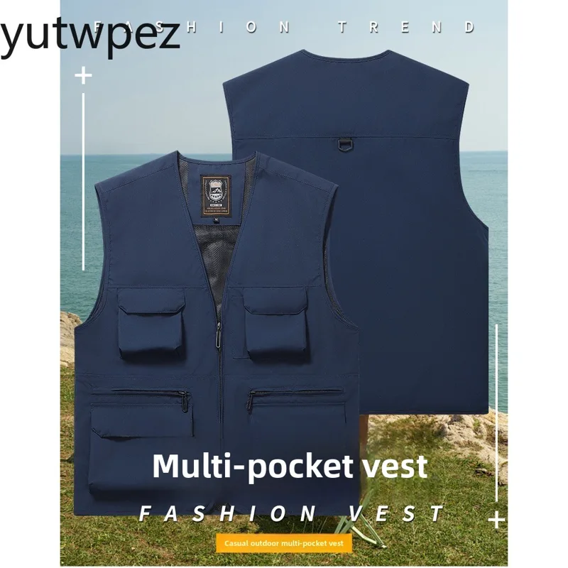 Fishing Vest - เสื้อกั๊กสำหรับผู้ชายสำหรับกิจกรรมกลางแจ้ง เดินป่า เล่นกีฬา ป้องกันแสงแดด ตกปลา แบบไม่มีแขน