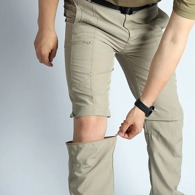Fishing Pants Waterproof - กางเกงเดินป่าผู้ชายเปิดประทุน Zip Off น้ําหนักเบากันน้ําแห้งเร็วตกปลากลางแจ้ง Travel Safari