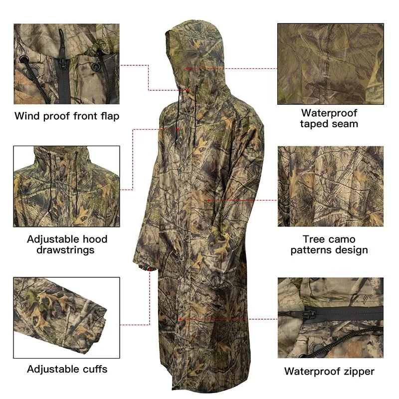 เสื้อกันฝนลายพรางสำหรับผู้ใหญ่ - Fishing Rain Suit บทวิจารณ์และราคา