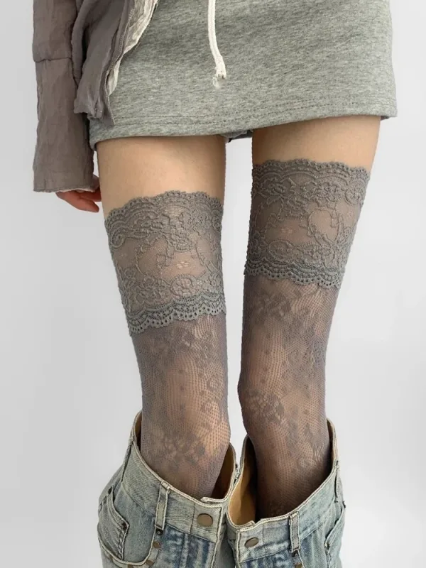 ถุงเท้ายาว JK ลายตาข่ายไนลอนแต - Fishing Socks บทวิจารณ์และราคา