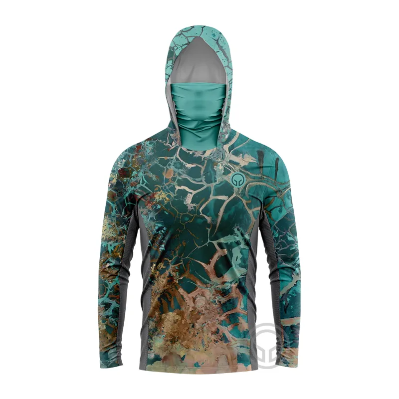 ชุดตกปลามีฮู้ดแขนยาว gcbig เสื - Fishing Shirt Uv Protection บทวิจารณ์และราคา