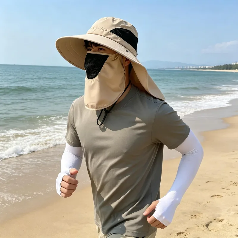 หมวกกันแดดแบบคลุมหน้าและคอ พร้ - Fishing Hat บทวิจารณ์และราคา