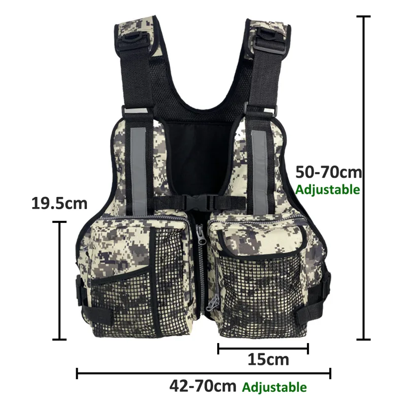 เสื้อกั๊กตกปลากลางแจ้งพร้อมกระ - Fishing Vest บทวิจารณ์และราคา