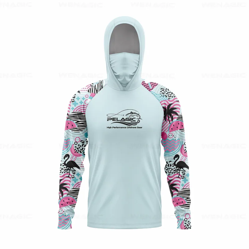 เสื้อตกปลาแขนยาวมีฮู้ดสำหรับผู - Fishing Shirt Uv Protection บทวิจารณ์และราคา