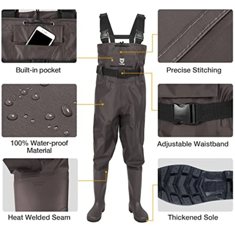 ชุดลุยน้ำแบบ Bootfoot Chest Wa - Fishing Waders บทวิจารณ์และราคา