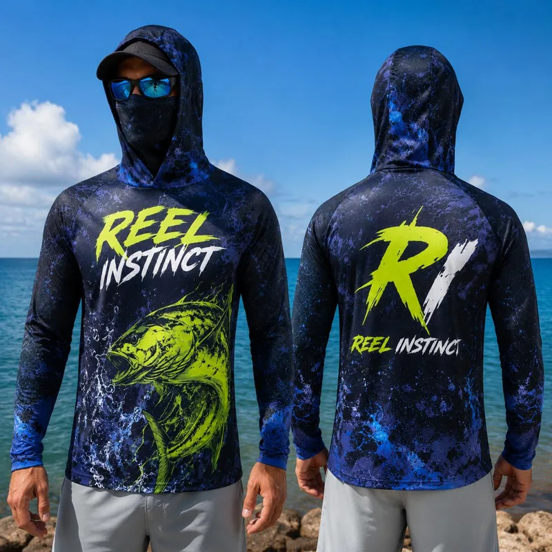 เสื้อฮู้ดดี้ตกปลาผู้ชาย แขนยาว - Fishing Mask Sun Protection บทวิจารณ์และราคา