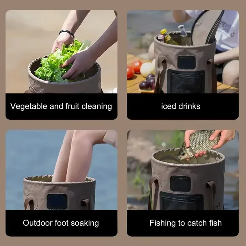 ถังพับได้แบบพกพาขนาด 25 ลิตร ถ - Fishing Bag Waterproof บทวิจารณ์และราคา