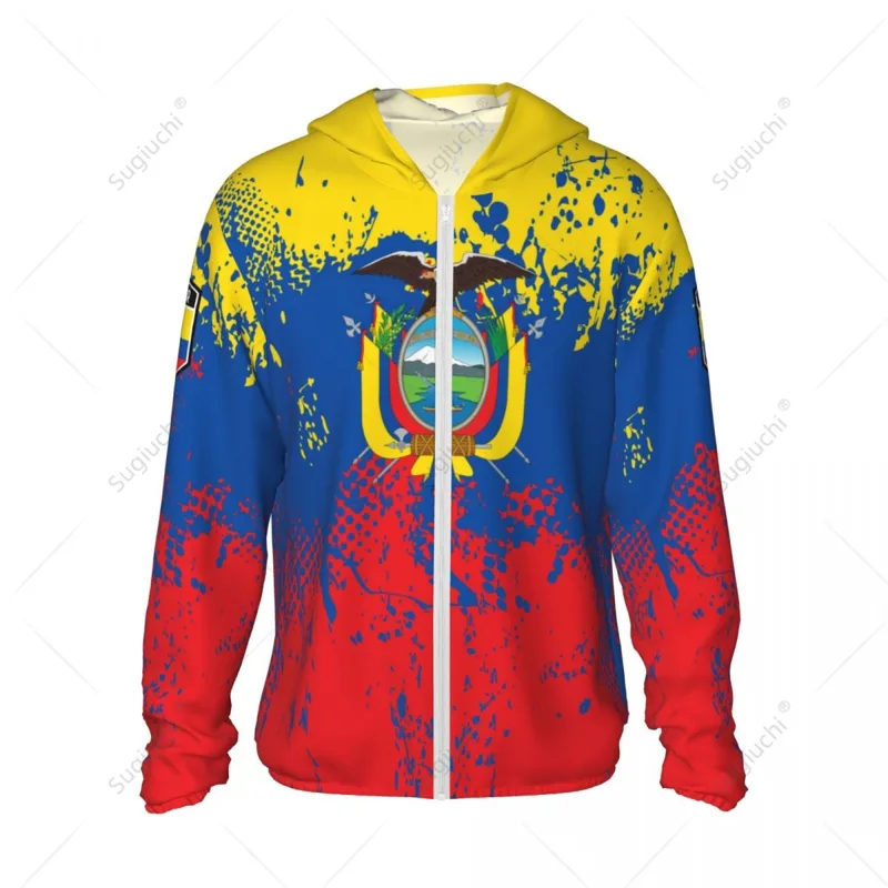 เสื้อฮู้ดกันแดดลายธงชาติเอกวาด - Fishing Hoodie บทวิจารณ์และราคา