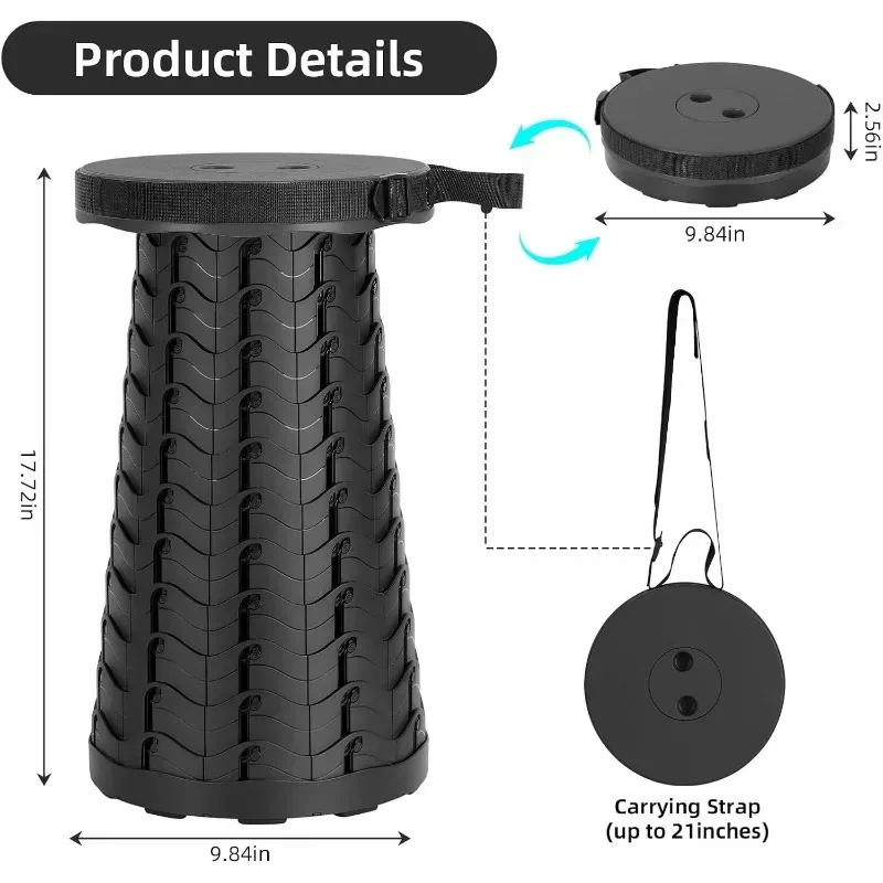 สตูลพับได้แบบพกพาพับขยายสตูลพร - Fishing Belt บทวิจารณ์และราคา