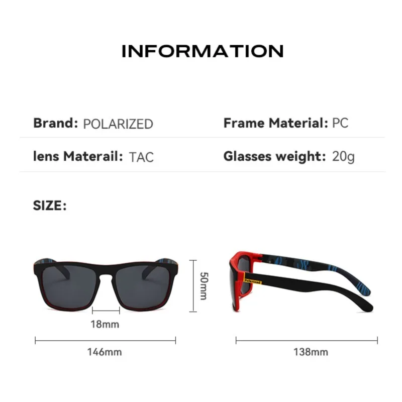 แว่นกันแดดโพลาไรซ์ทรงสี่เหลี่ย - Fishing Sunglasses Polarized บทวิจารณ์และราคา