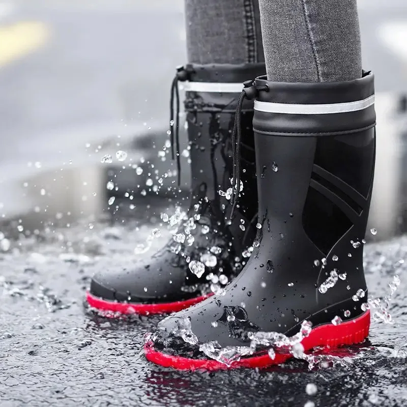 รองเท้าบูทยางกันฝนแบบกลางสำหรั - Fishing Boots บทวิจารณ์และราคา