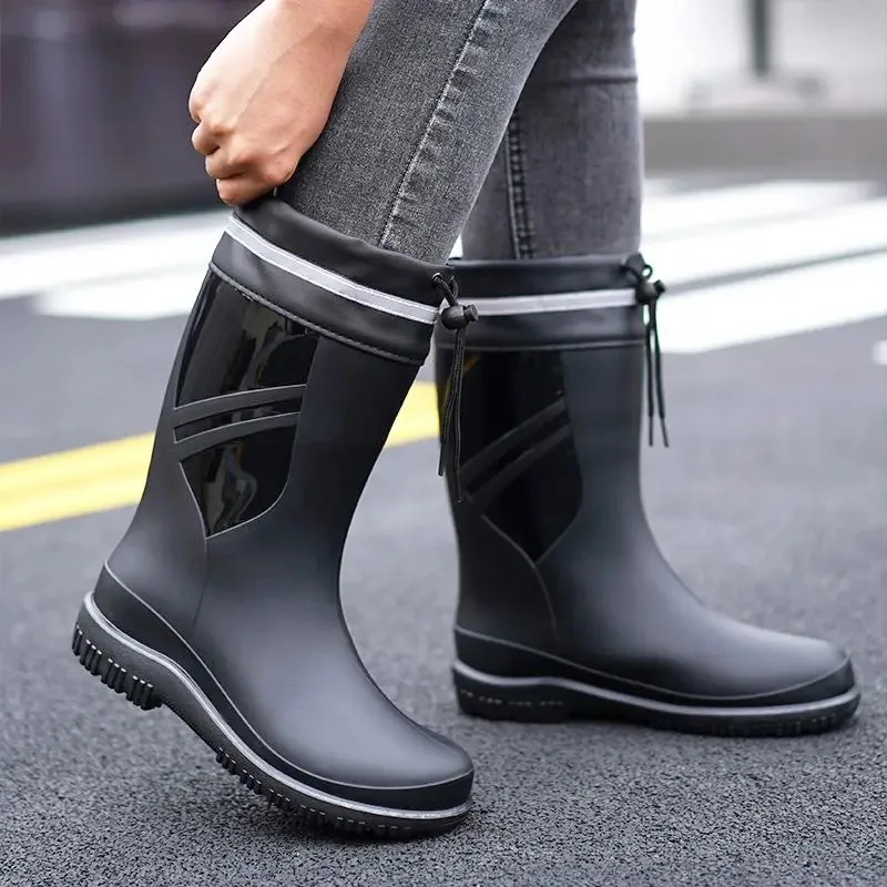 รองเท้าบูทยางกันฝนแบบกลางสำหรั - Fishing Boots บทวิจารณ์และราคา