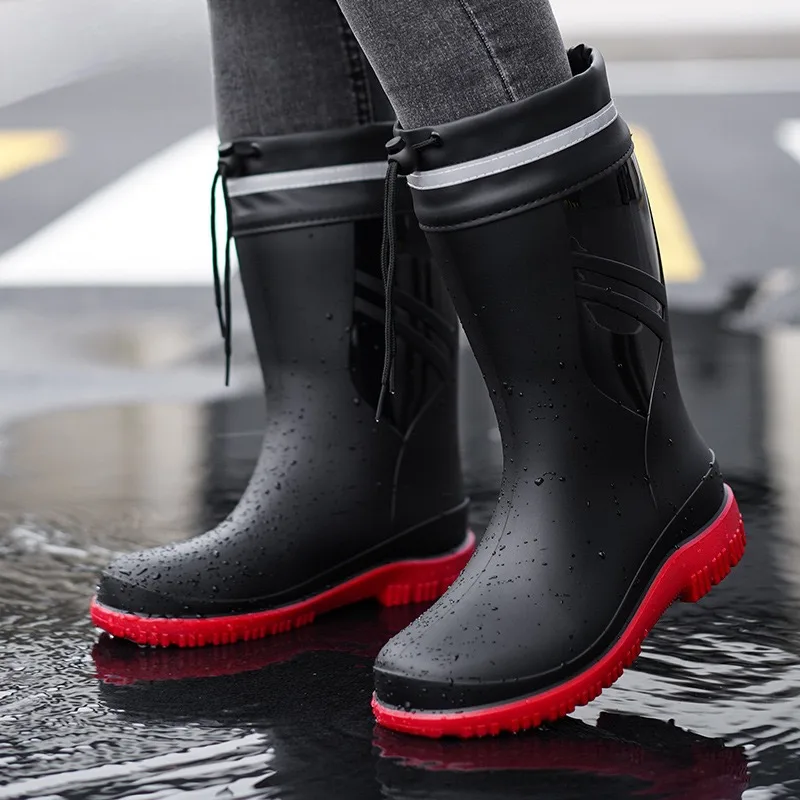 รองเท้าบูทยางกันฝนแบบกลางสำหรั - Fishing Boots บทวิจารณ์และราคา