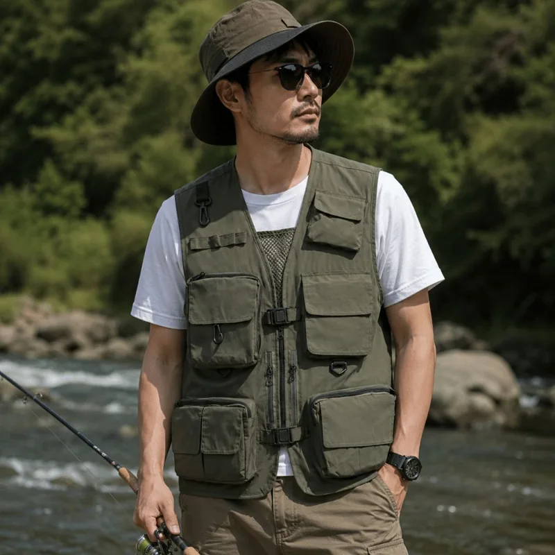เสื้อกั๊กตกปลาแบบกันน้ำ แห้งเร - Fishing Vest บทวิจารณ์และราคา