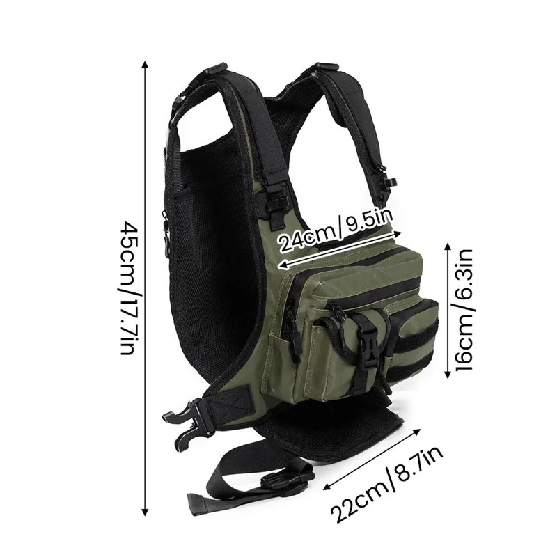 เสื้อกั๊กยุทธวิธีกลางแจ้งแบบหล - Fishing Bag Waterproof บทวิจารณ์และราคา