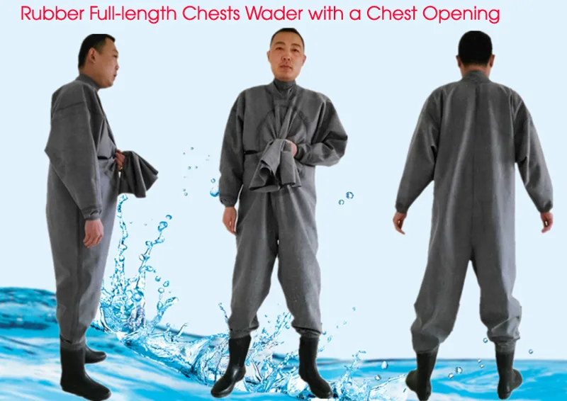 ชุดลุยน้ำยางสำหรับผู้ชายผู้หญิ - Fishing Rain Suit บทวิจารณ์และราคา
