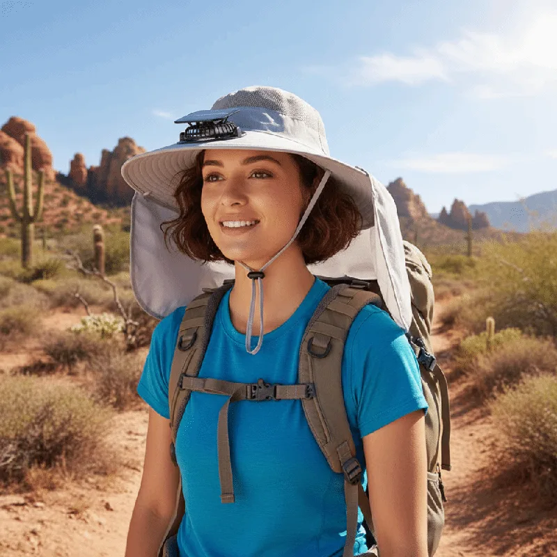 แฟชั่น UPF50+ หมวกพัดลมพลังงาน - Fishing Hat บทวิจารณ์และราคา