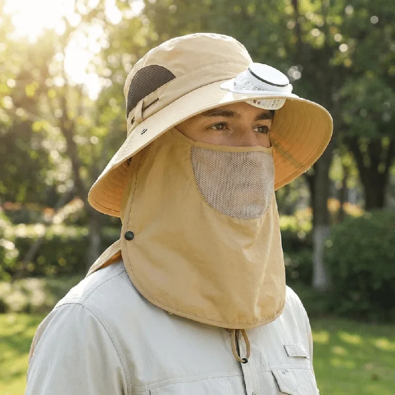 หมวกพัดลมพลังงานแสงอาทิตย์แบบพ - Fishing Hat บทวิจารณ์และราคา