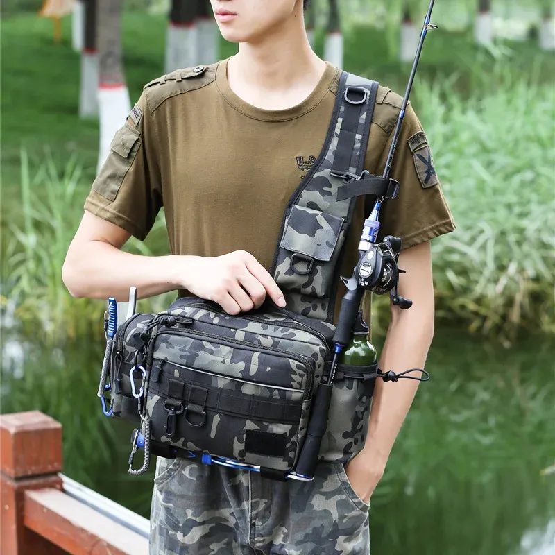 กระเป๋าคาดเอวอเนกประสงค์ขนาดให - Fishing Backpack บทวิจารณ์และราคา