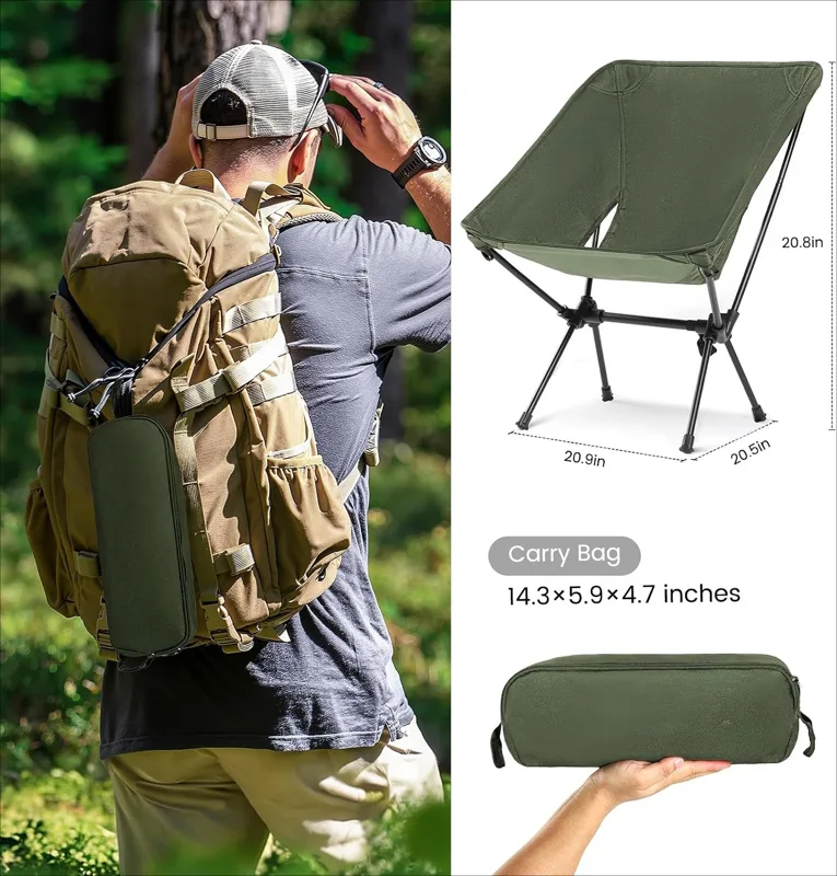 เก้าอี้แคมป์ปิ้งพับได้ น้ำหนัก - Fishing Backpack บทวิจารณ์และราคา