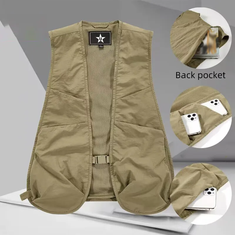 น้ําหนักเบาUnisexเสื้อกั๊กหลาย - Fishing Vest บทวิจารณ์และราคา