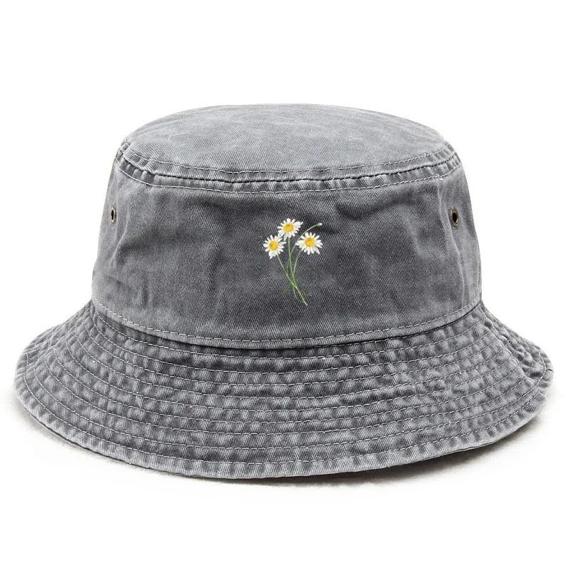 หมวกบักเก็ตผ้าฝ้ายลายดอกไม้สไต - Fishing Hat บทวิจารณ์และราคา